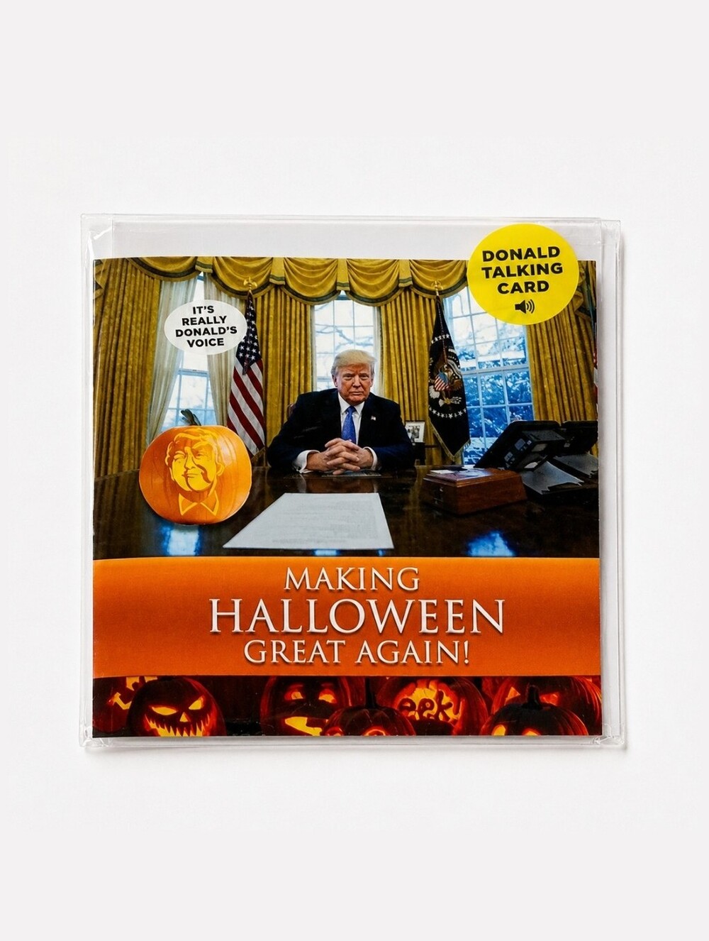Donald Trump Talking Novelty Greeting Card Making Halloween Great Again NEW
